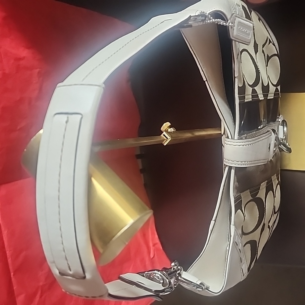 Coach Hampton Signature Python Hobo Shoulder Bag … - image 3